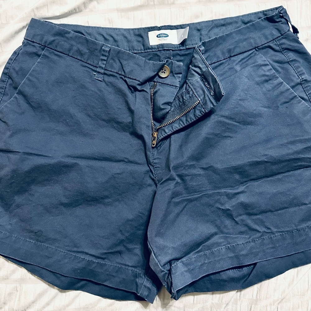 Old Navy Blue Cargo Shorts Lightweight Cotton